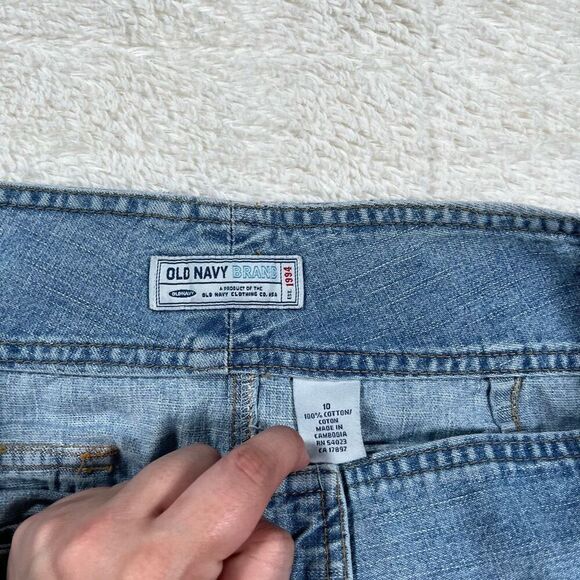 Vintage Y2K Old Navy Denim Light Wash Mini Skirt - Picture 5 of 7